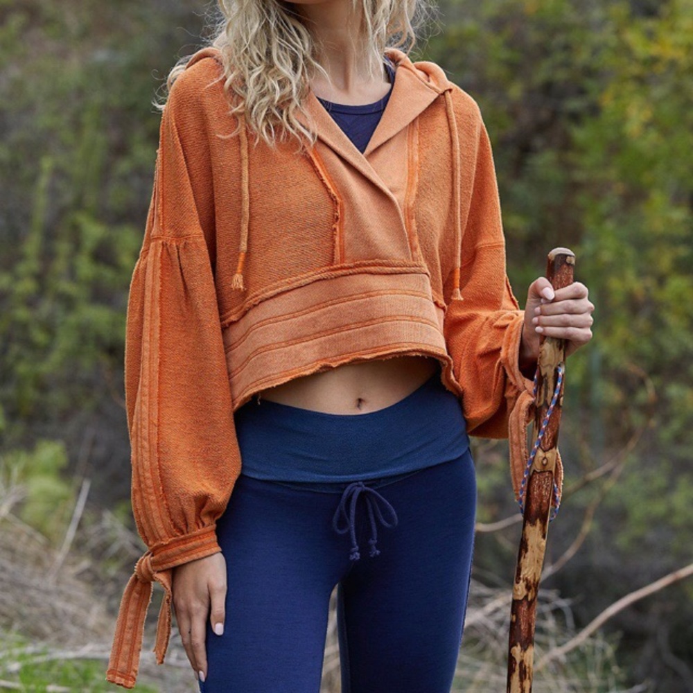 Free People Half Court Sweatshirt Terracotta Sz M - Picture 4 of 6